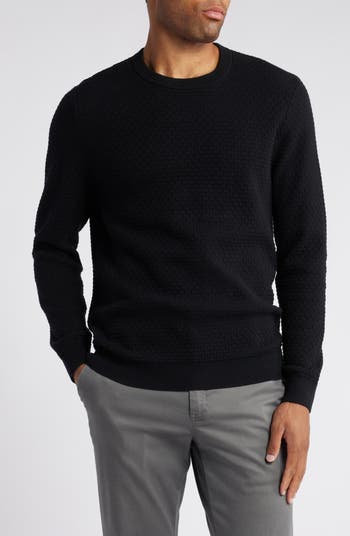 Tuck Stitch Pima Cotton Blend Sweater