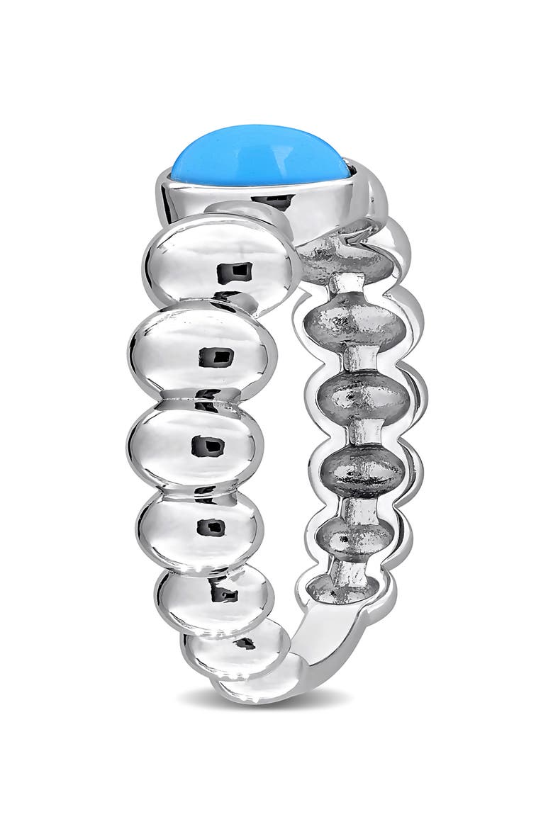 Created Turquoise Sterling Silver Band Ring, Alternate, color, TURQUOISE