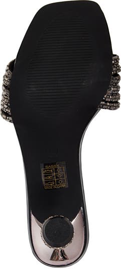Sassy Crystal Slide Sandal
