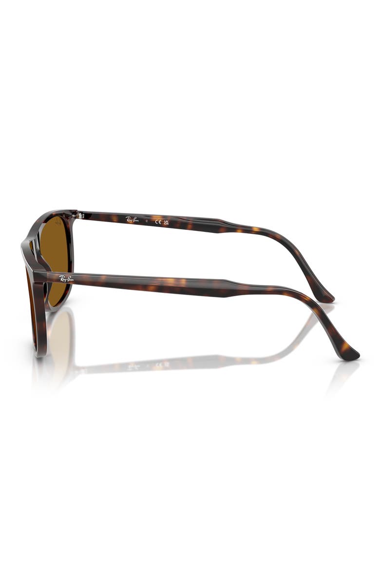 58mm Rectangular Sunglasses, Alternate, color, HAVANA BROWN