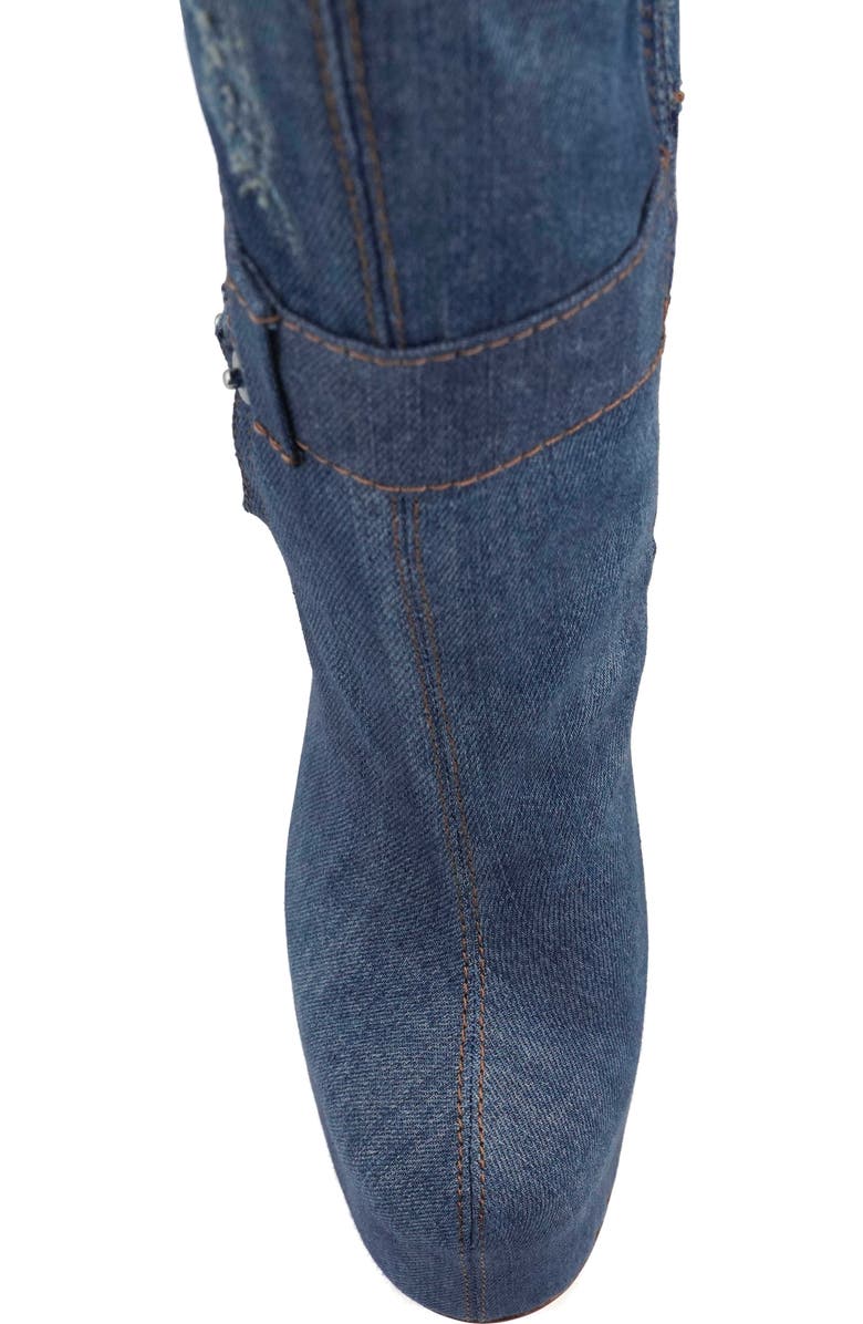 ZIGI Candida Platform Knee High Boot, Alternate, color, Blue Denim