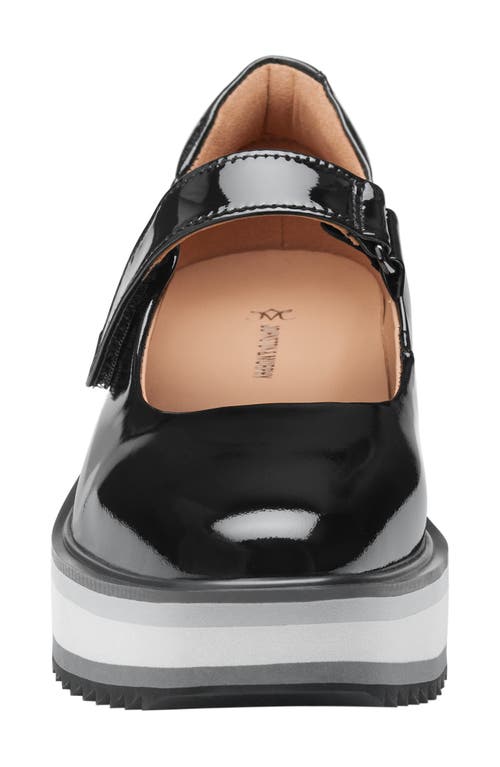 Johnston & Murphy Gracelyn Platform Wedge Mary Jane Flat In Black Patent Leather