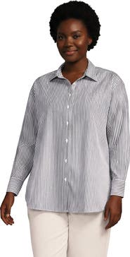 Lands' End No Iron Oversized Poplin Extra Long Tunic