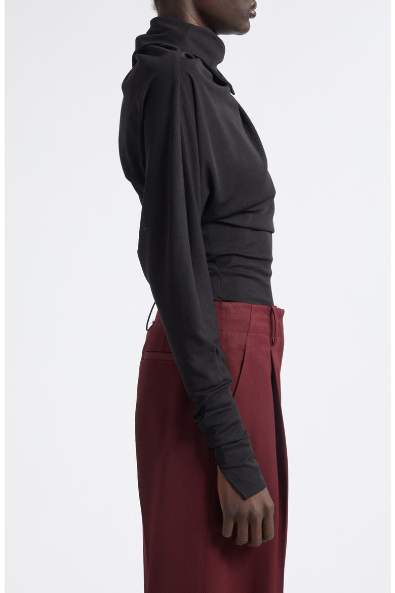 Golda Jersey Top, Alternate, color, BLACK