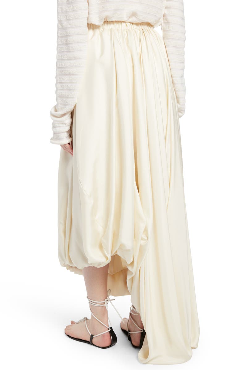 The Row Hana Asymmetric Bubble Hem Silk Maxi Skirt, Alternate, color, 