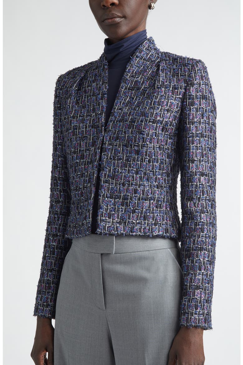 Monmartre Sequin Tweed Jacket, Alternate, color, MIDNIGHT/ GARNET MULTI