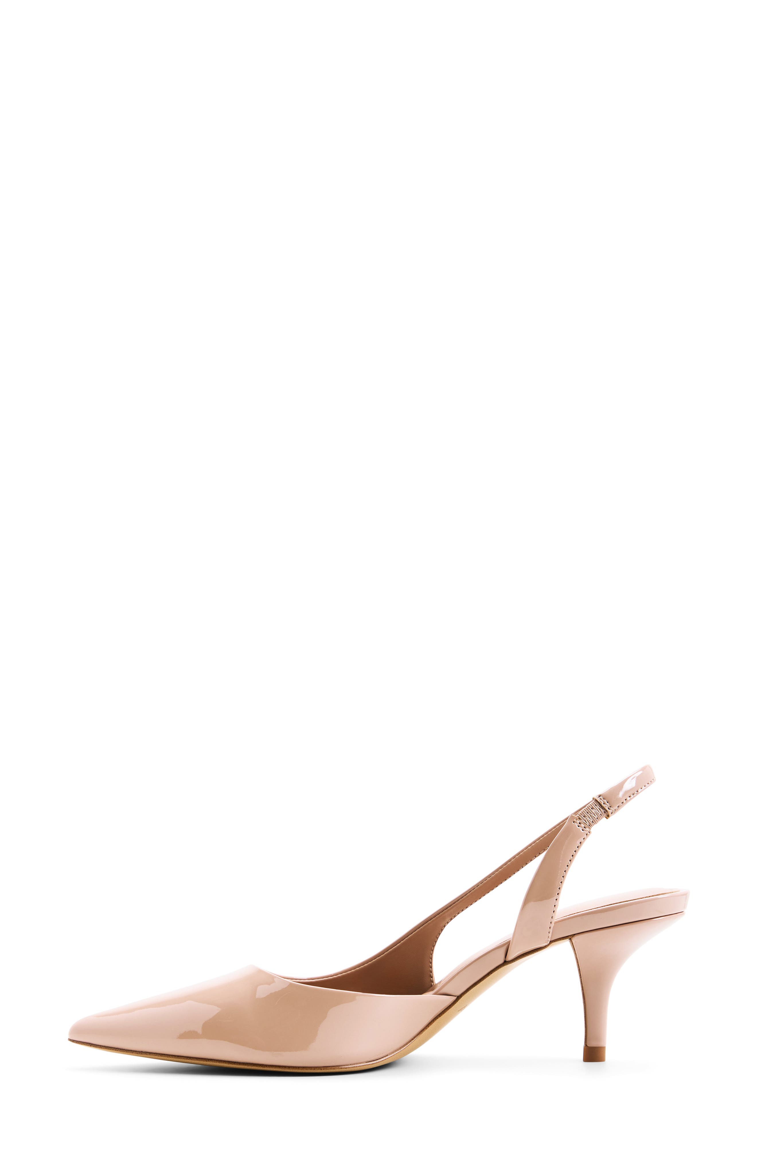 Stessy Low Slingback Half d'Orsay Pointed Toe Pump, Alternate, color, MEDIUM BEIGE