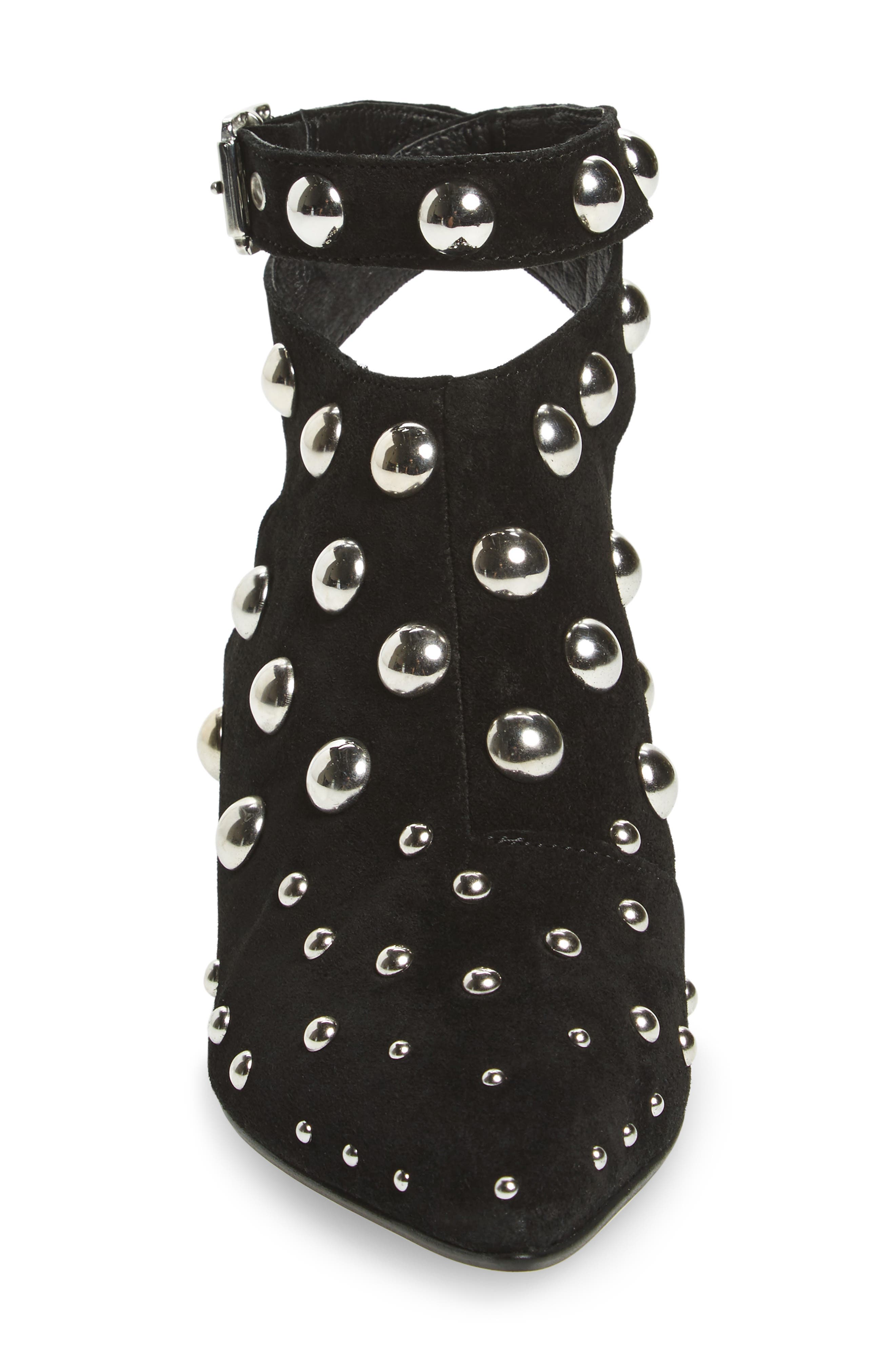Madness Studded Wraparound Bootie, Alternate, color, BLACK