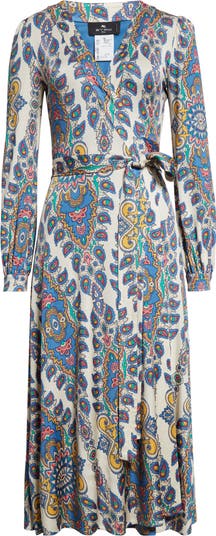 オールインワン・サロペット Etro Floral Paisley Print Dress Etro Floral Paisley Long Sleeve Jersey Wrap Dress | Nordstrom