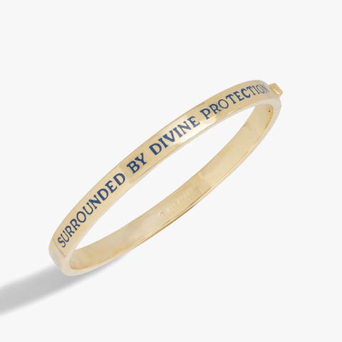 Divine Protection Hinge Cuff Bracelet