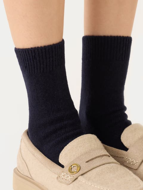 Unisex Cashmere Jersey Knit Bed Socks