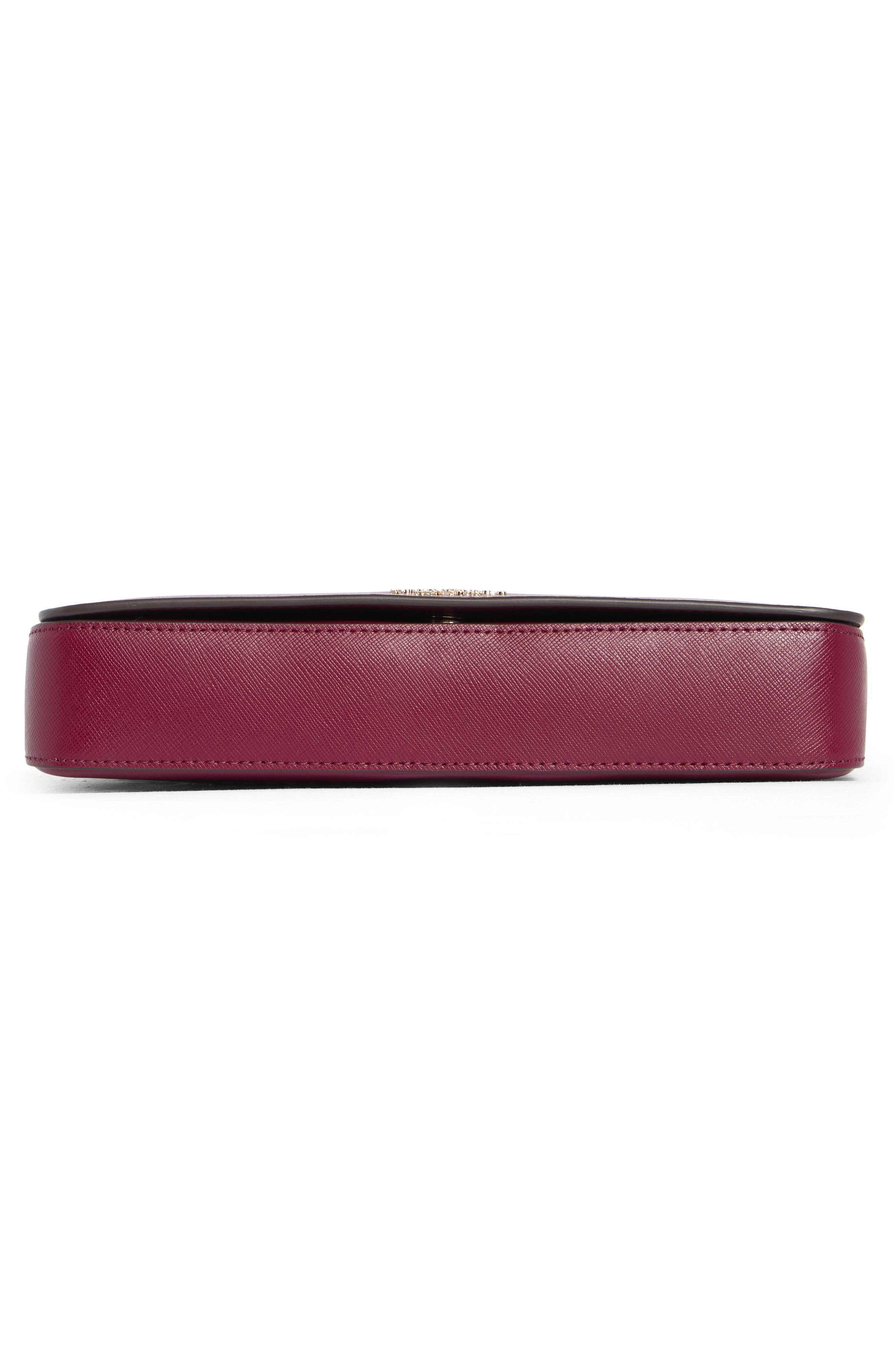 staci saffiano leather shoulder bag, Alternate, color, BLACKBERRY PRESERVES