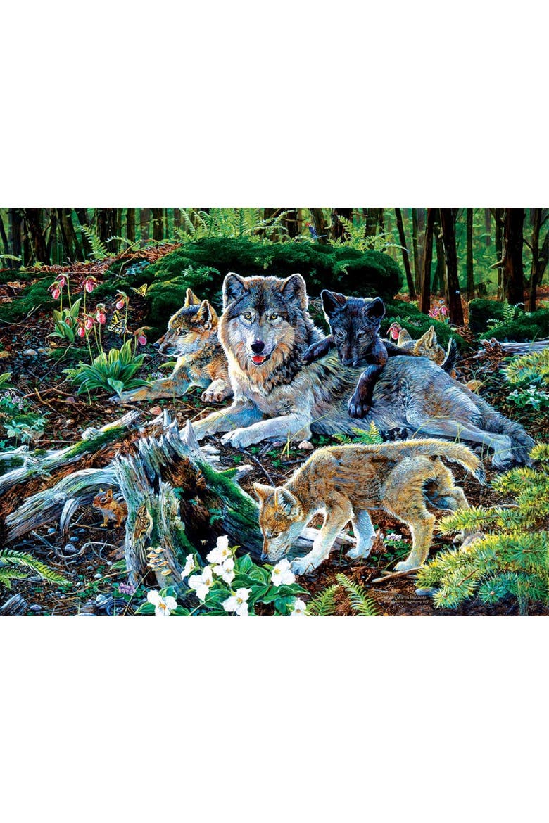 Forest Wolf Family 500 piece Jigsaw Puzzle for Adults, Alternate, color, Multicolor