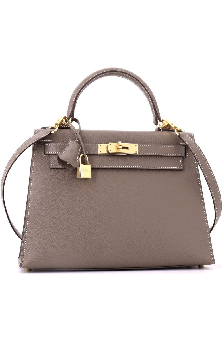 Pre-Owned Hermes Kelly Handbag Grey Epsom with Gold Hardware 28, Alternate, color, Etoupe