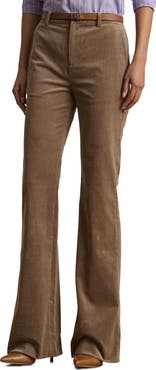Lauren Ralph Lauren High Waist Flare Corduroy Pants