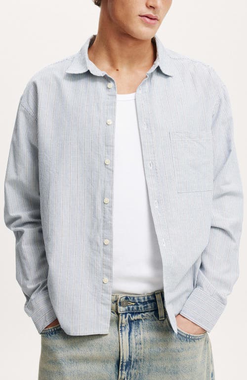 COTTON ON CROPPED OXFORD LONG SLEEVE SHIRT