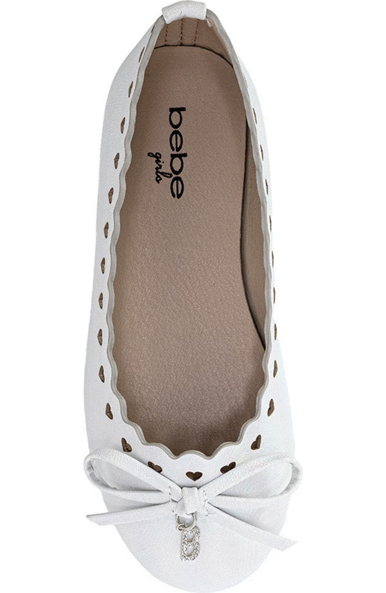 bebe Kids' Lush Flat, Alternate, color, White