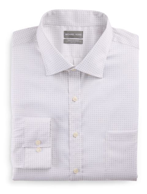 Big & Tall Micro Starburst Pattern Performance Dress Shirt