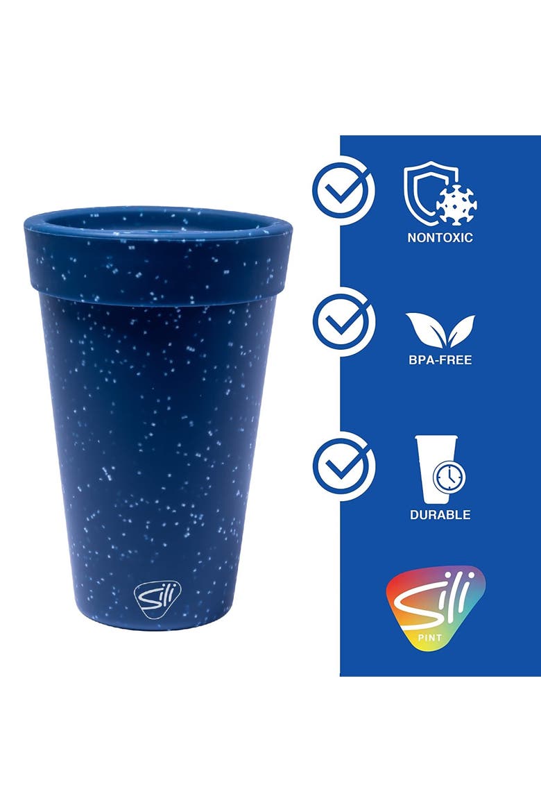 Silicone 16Oz Coffee Tumblers 2 Pack, Alternate, color, Blue