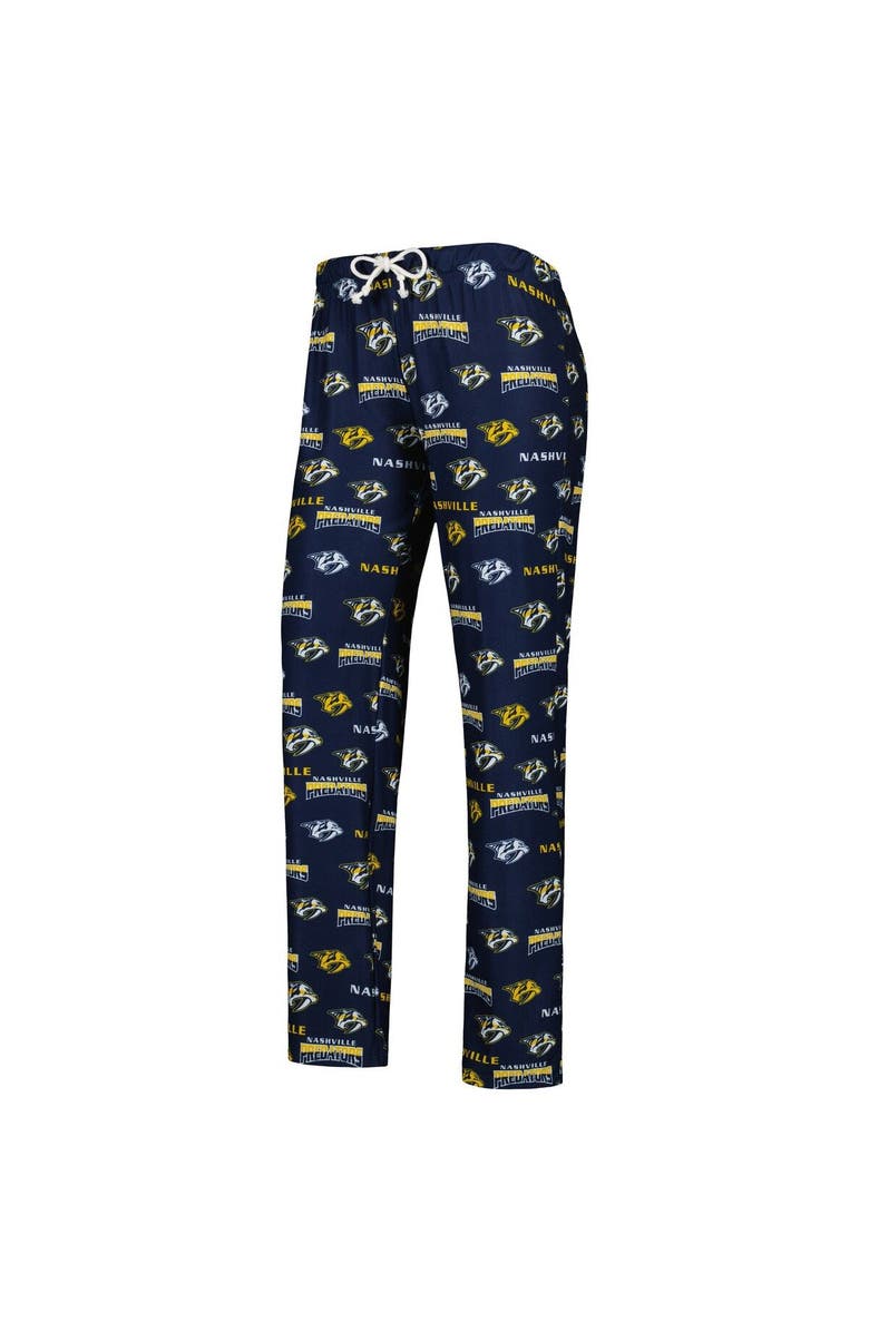 CONCEPTS SPORT Women's Concepts Sport Navy Nashville Predators Breakthrough Allover Logo Sleep Pants, Alternate, color,