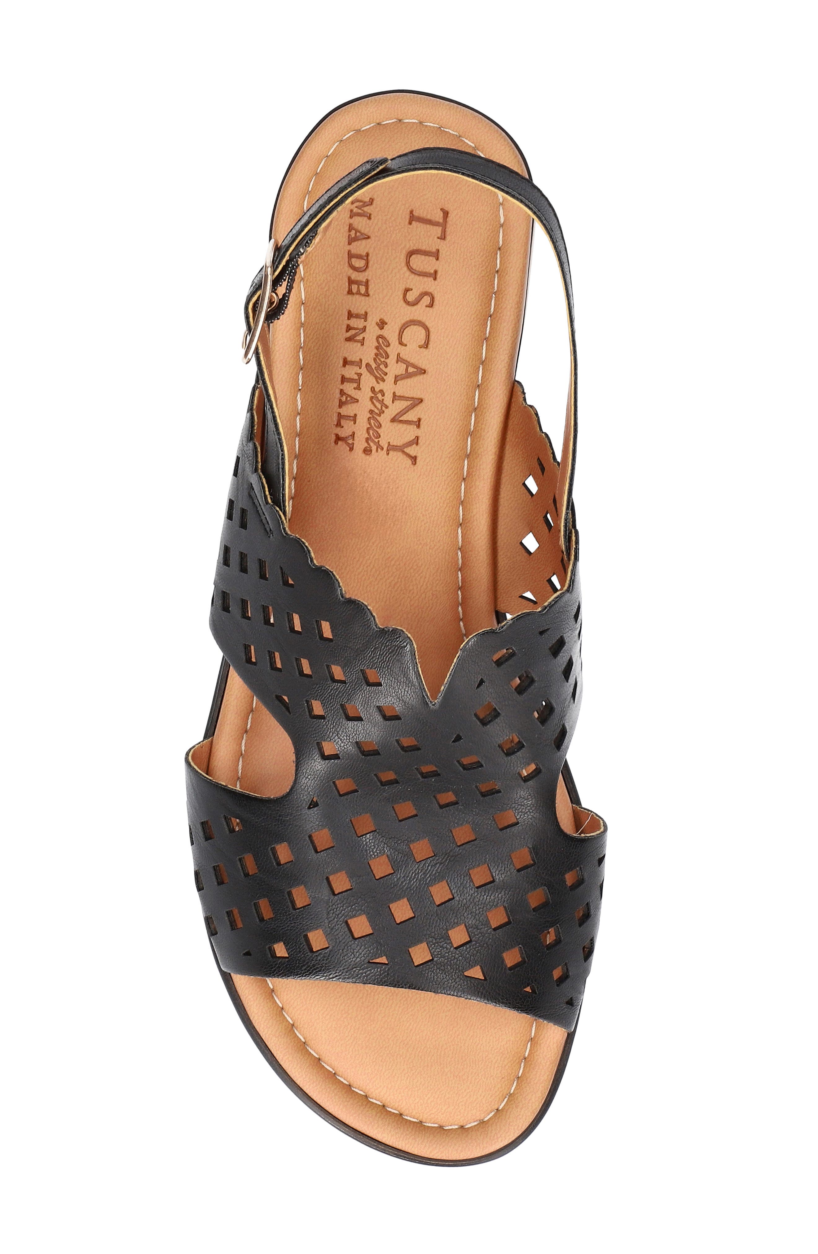 EASY STREET Martella Slingback Wedge Sandal, Alternate, color, Black