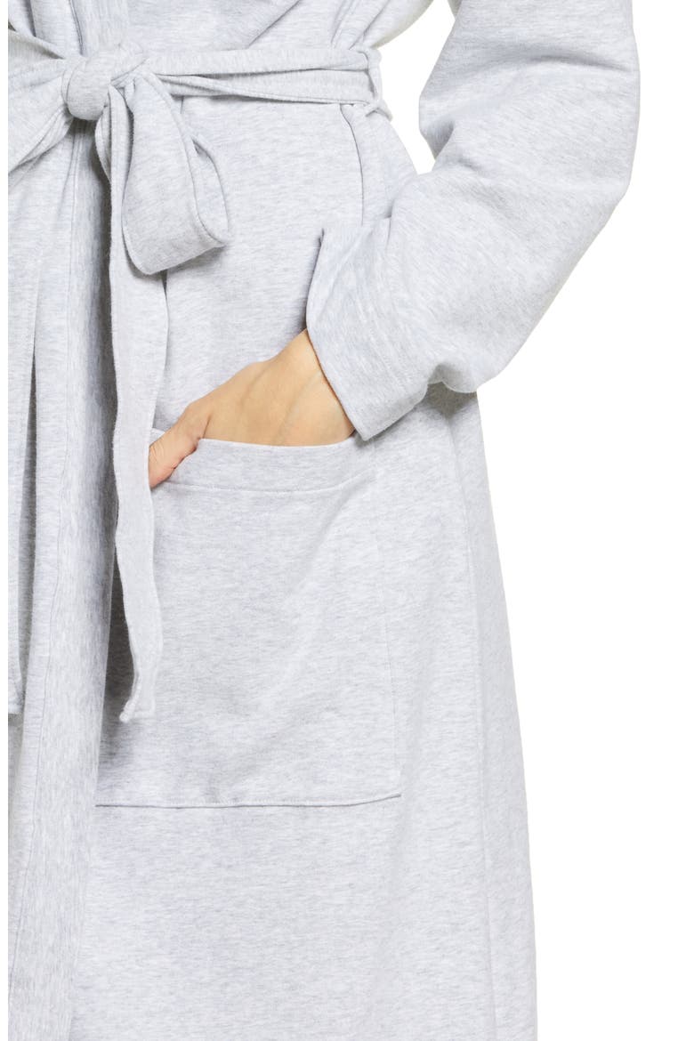 Women's Ultrasoft French Terry Wrap Robe, Alternate, color, LIGHT GRAY HEATHER