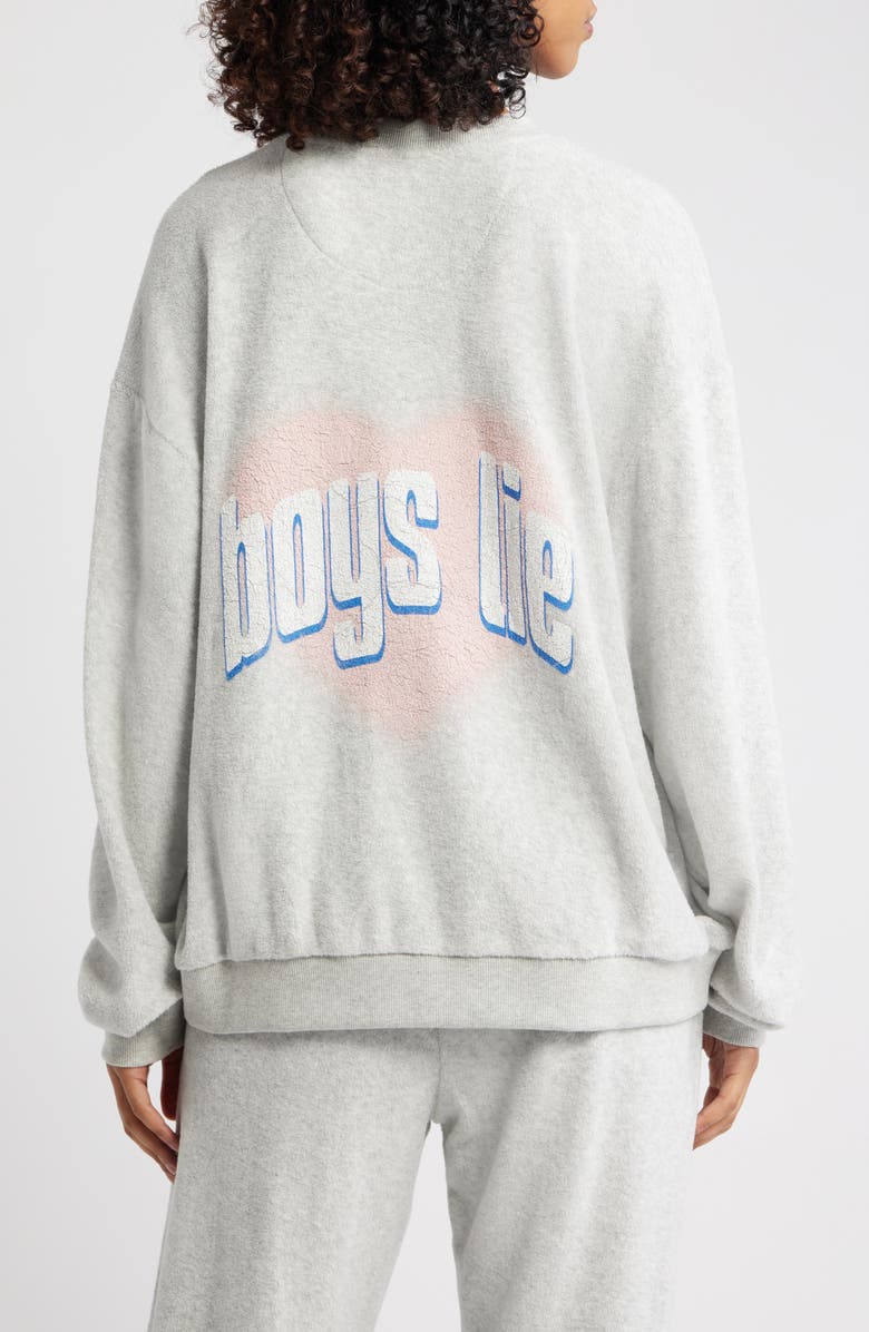 BOYS LIE Charmer Kara Crewneck Sweatshirt, Alternate, color, Grey