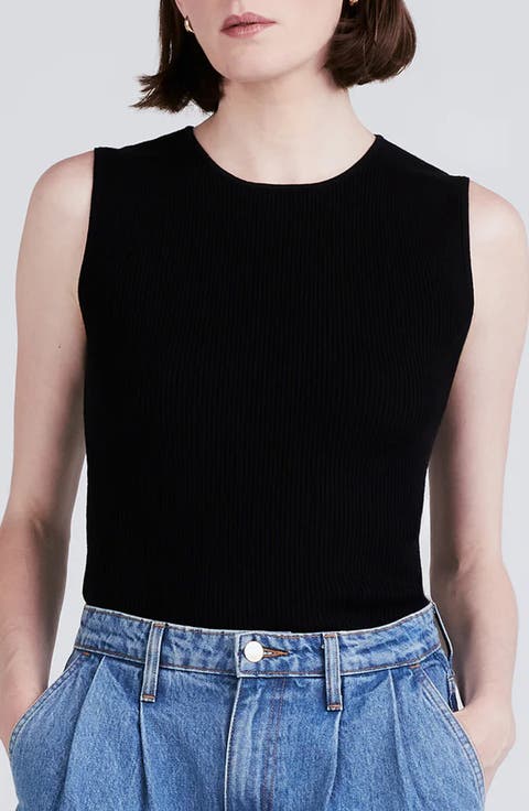 Ariana Rib Knit Muscle Tank Sweater