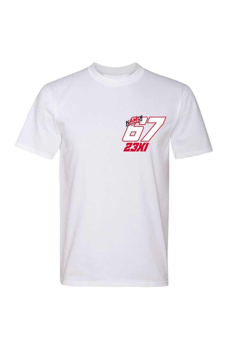 23XI Racing Men's 23XI Racing White Kamui Kobayashi Toyota Gazoo Racing Tri-Blend T-Shirt, Alternate, color, White