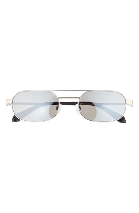 Vaiden 55mm Double Bridge Oval Sunglasses