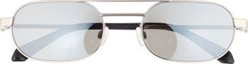 Vaiden 55mm Double Bridge Oval Sunglasses
