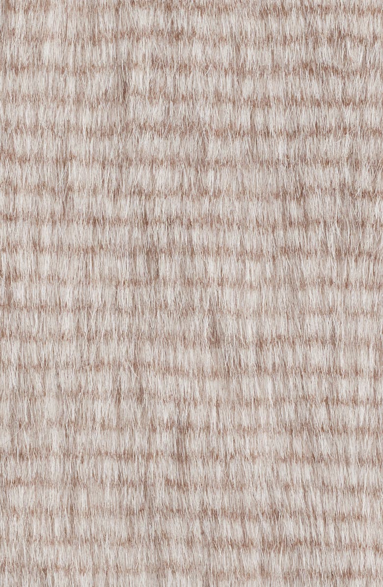 Bernardo Long Faux Fur Coat, Alternate, color, Light Grey Mix