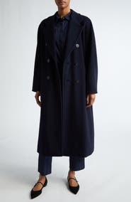 Max Mara Madame Double Breasted Wool & Cashmere Coat