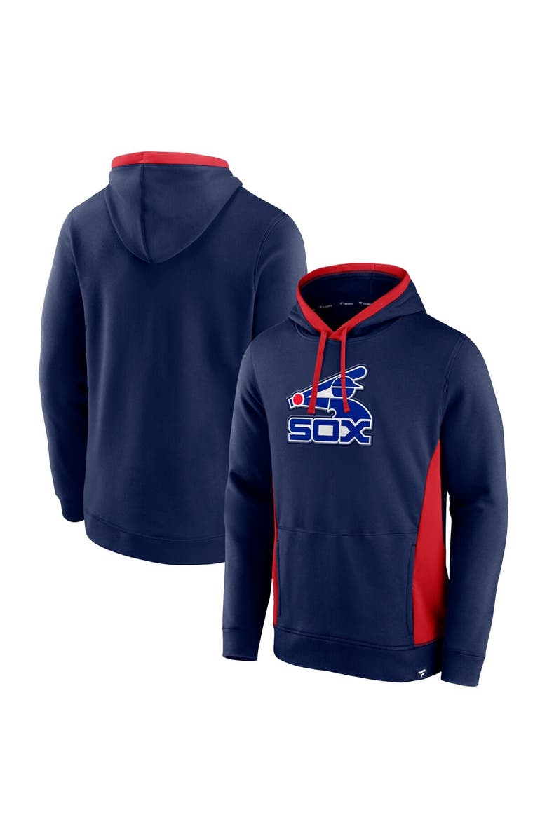 FANATICS Men's Fanatics Navy Chicago White Sox True Classics Fanarama Pullover Hoodie, Alternate, color, 