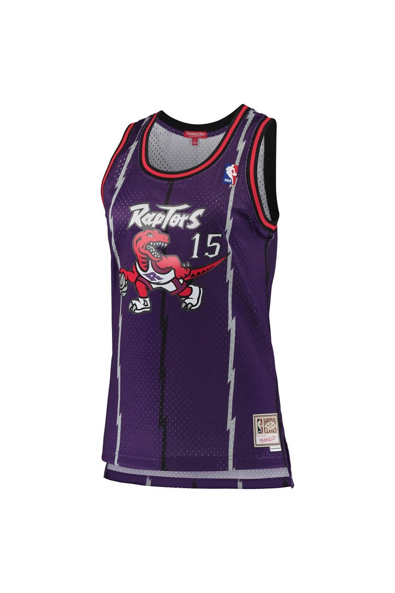 Women's Mitchell & Ness Vince Carter Purple Toronto Raptors 1998/99 Hardwood Classics Swingman Jersey, Alternate, color, Purple