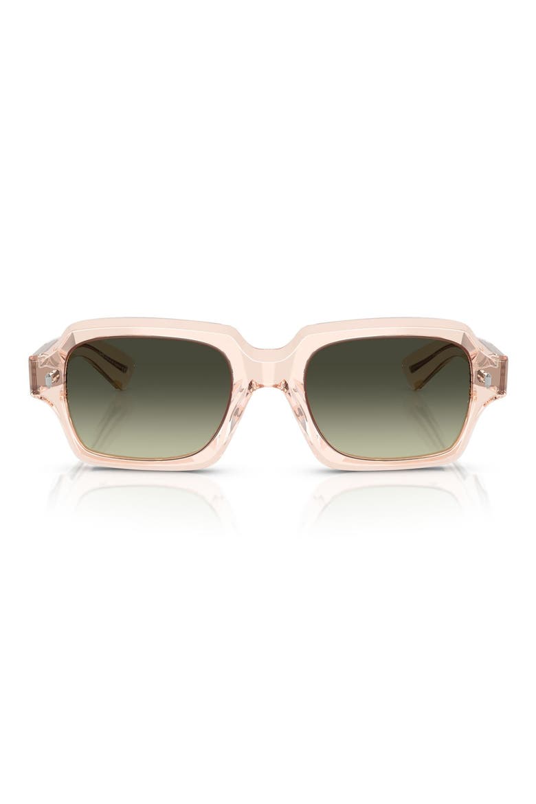Devaney 53mm Rectangular Sunglasses, Main, color, CHERRY BLOSSOM / G-15 GRADIENT