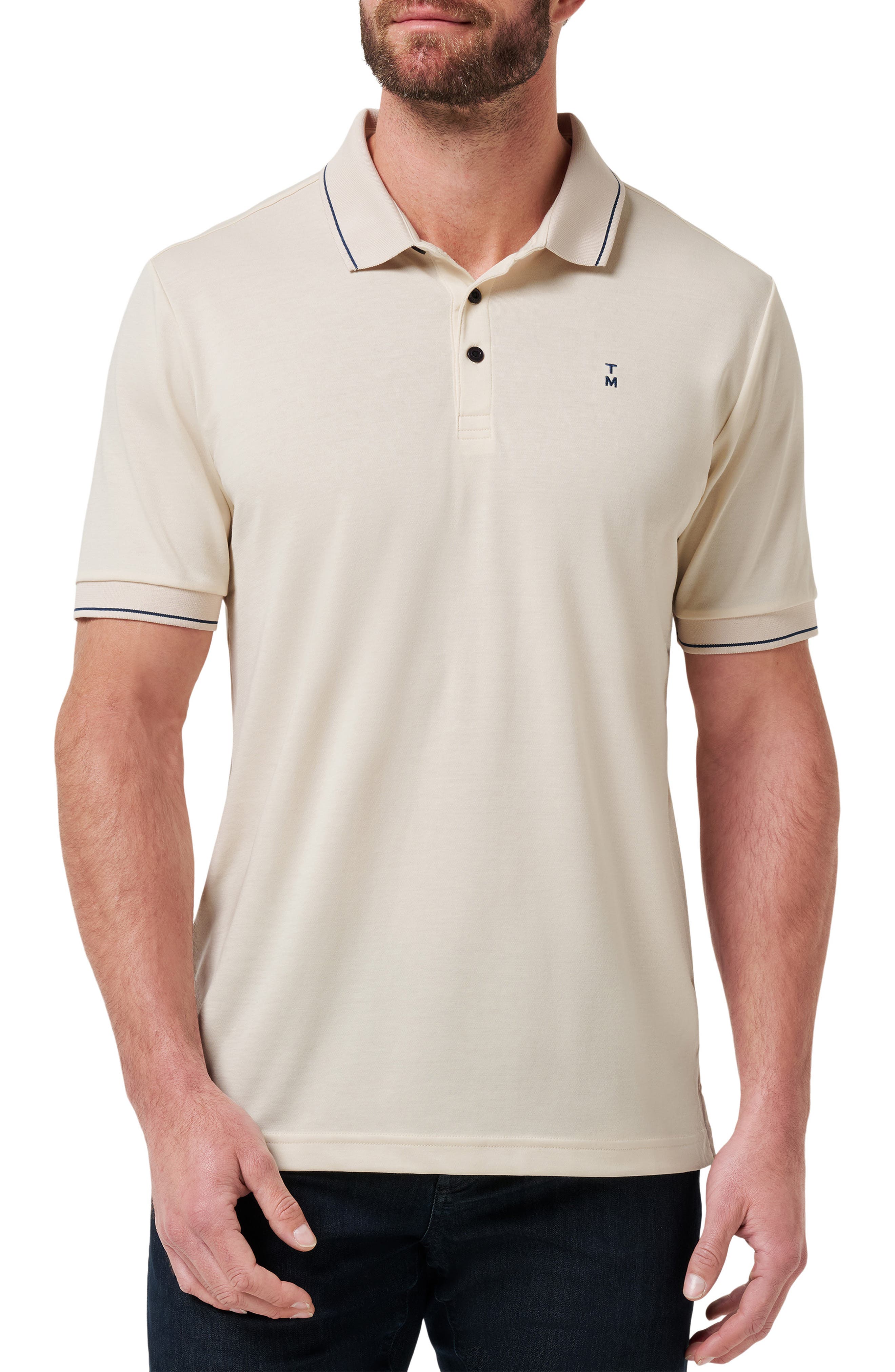 Happier Hour Tipped Cotton Polo - image 5