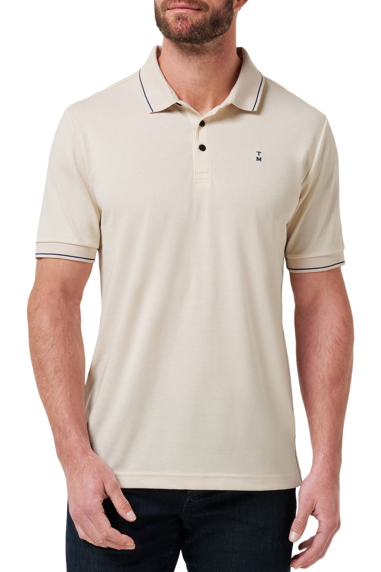Happier Hour Tipped Cotton Polo, Main, color, BIRCH
