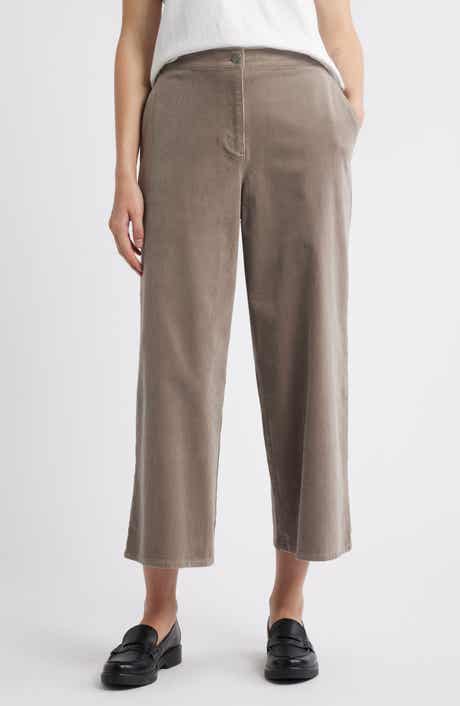 Eileen Fisher Wide Leg Crop Corduroy Pants