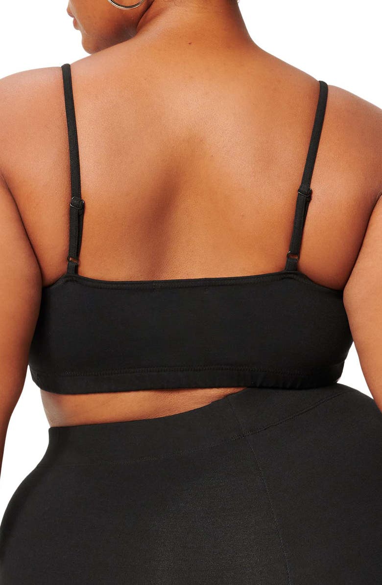 Good American Stretch Cotton Lounge Bralette, Alternate, color,