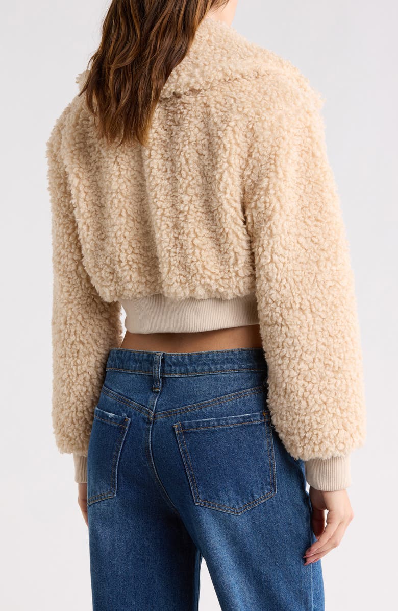 Vigoss High Pile Fleece Crop Jacket, Alternate, color,