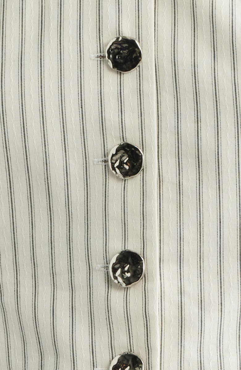 ZOE AND CLAIRE Stripe Vest Top Twofer Dress, Alternate, color, Cream Black