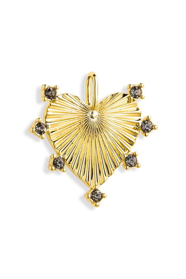 Grove Heart Charm, Main, color, GOLD