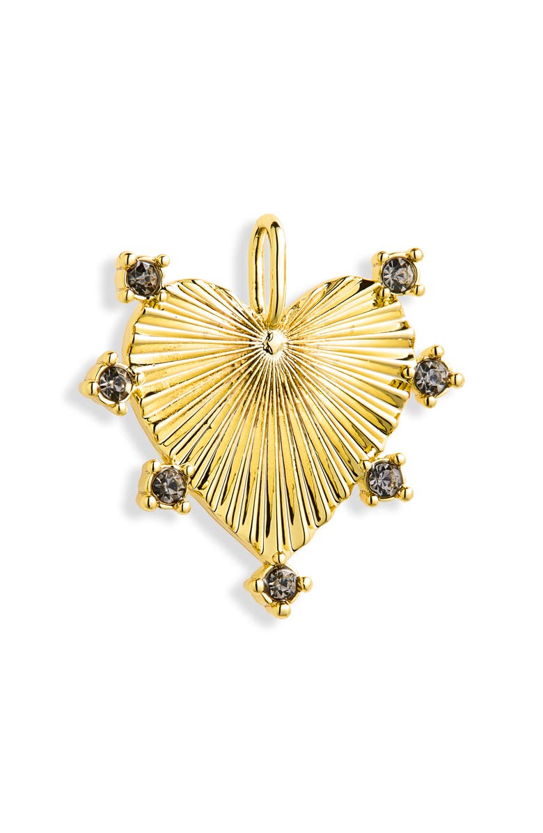THE SIS KISS Grove Heart Charm, Main, color, Gold