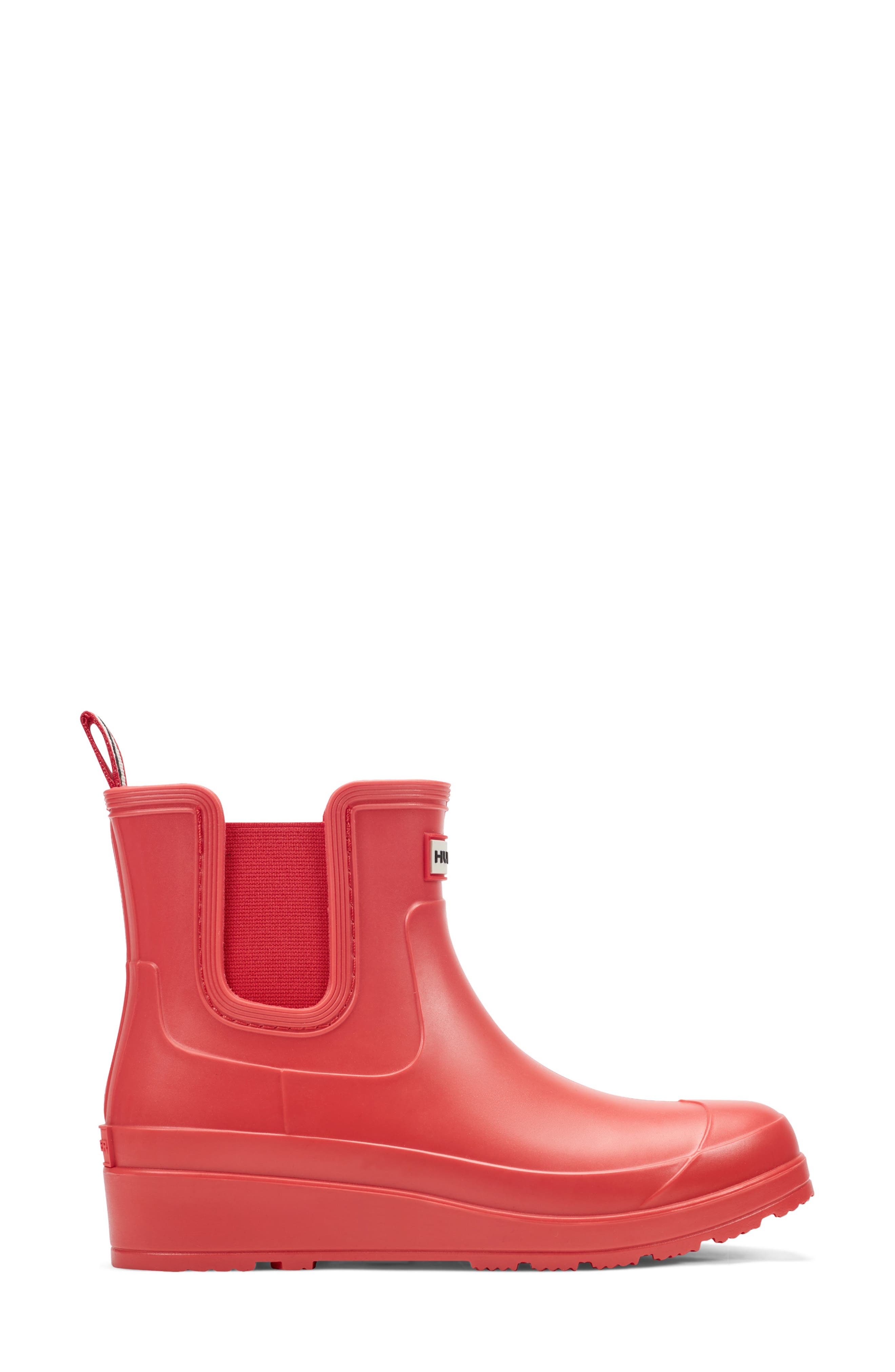 Hunter Tabitha Chelsea Waterproof Rain Boot, Alternate, color, Logo Red/ Logo Red/ Signature