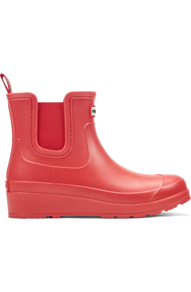 Hunter Tabitha Chelsea Waterproof Rain Boot, Alternate, color, Logo Red/ Logo Red/ Signature