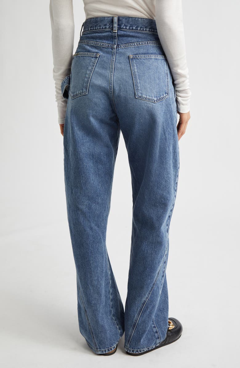 JW Anderson Twisted Workwear Jeans, Alternate, color, Mid Blue