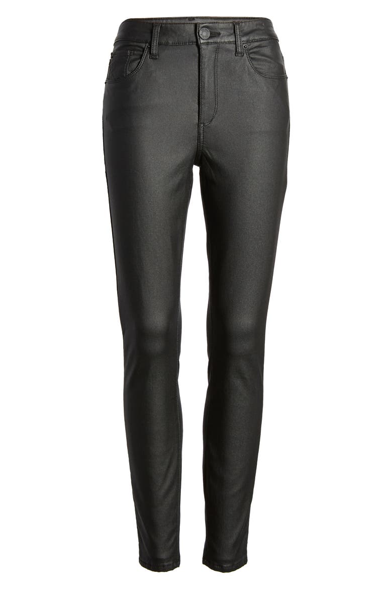 Good Legs Athletic Stripe High Waist Ankle Skinny Jeans, Alternate, color, BLACK064