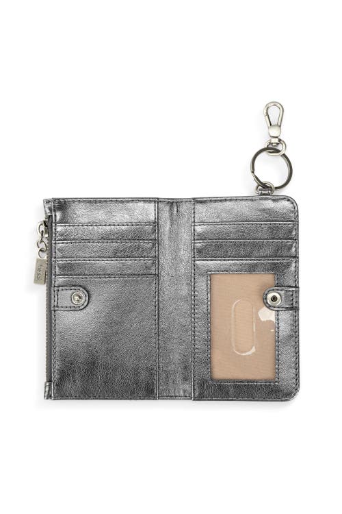 The Sak Encino Leather Card Wallet In Gray