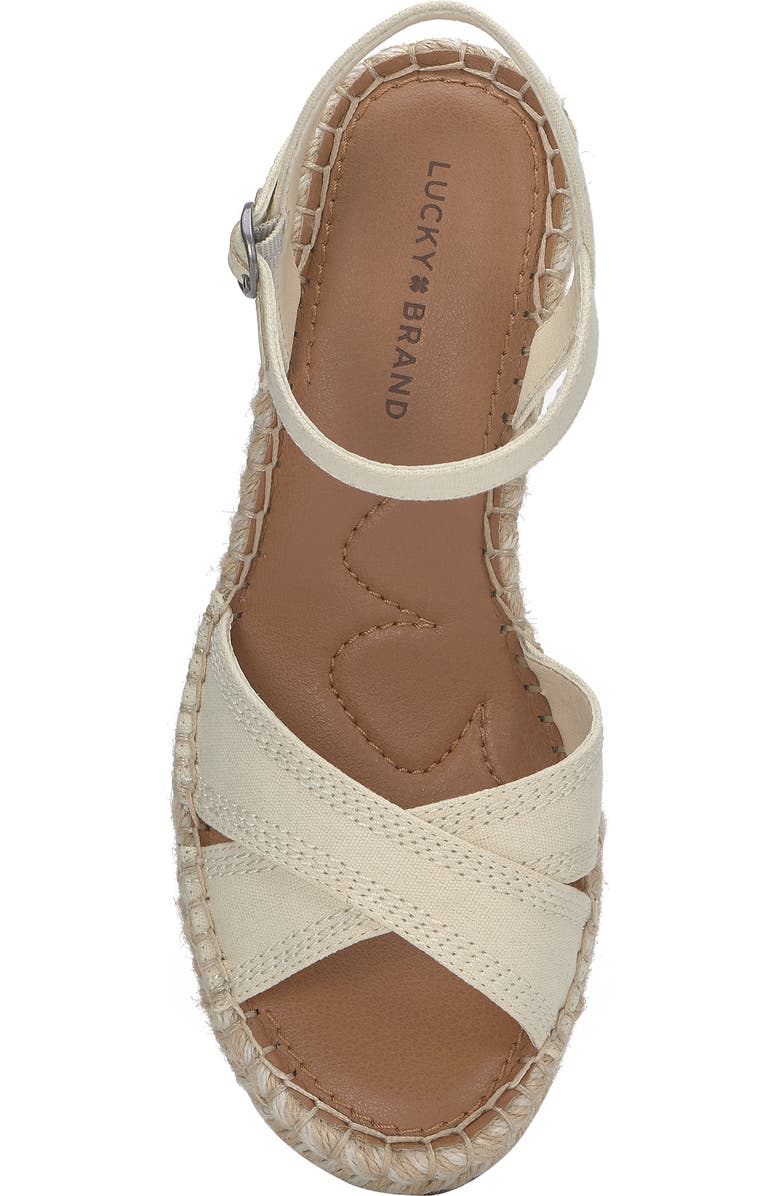 Lucky Brand Candyr Platform Wedge Sandal, Alternate, color, Vanilla